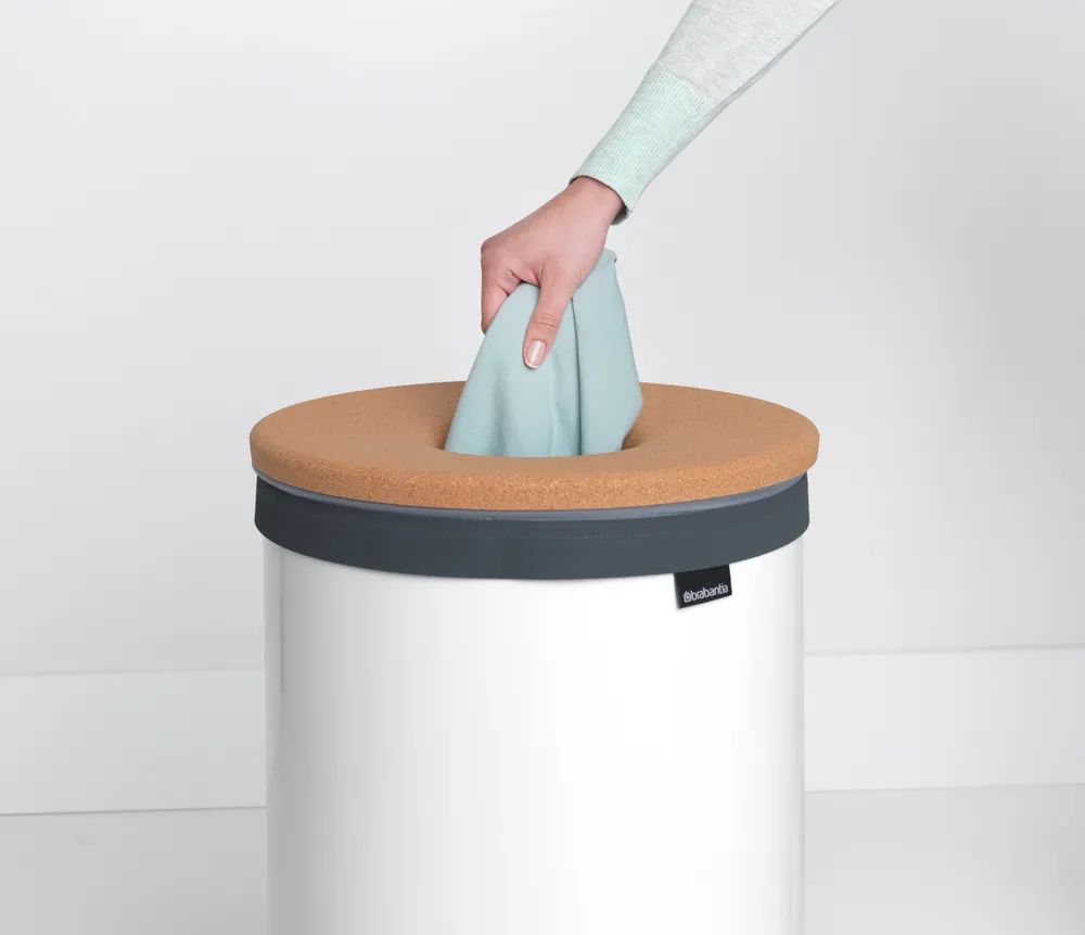 Brabantia Wäschebox 60L, Korkdeckel - White