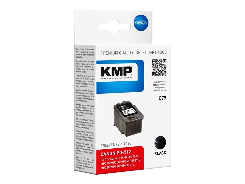 KMP C79 - 15 ml - Schwarz - kompatibel - Tintenbehälter (Alternative zu: Canon 2969B001, Canon PG-512)