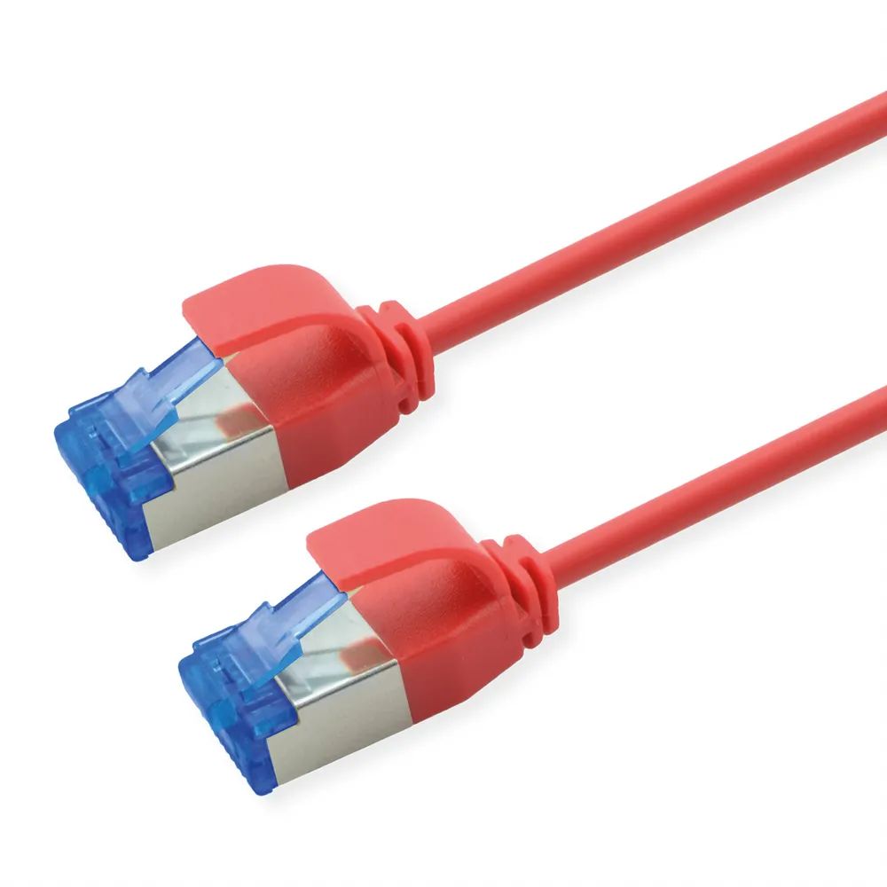 ROLINE Patchkabel Cat.6A (Class EA) S/FTP (PiMF), LSOH, PoE, rot, 1 m