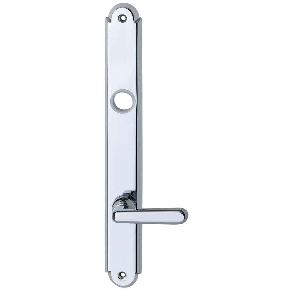 Grundmann Langschild ALT - WIEN, WC 90, m. Drehknopf, Messing verchromt