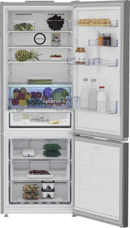 Beko B5RCNE565HXP Kühl-/Gefrierkombination mit NoFrost, 490L - Edelstahllook