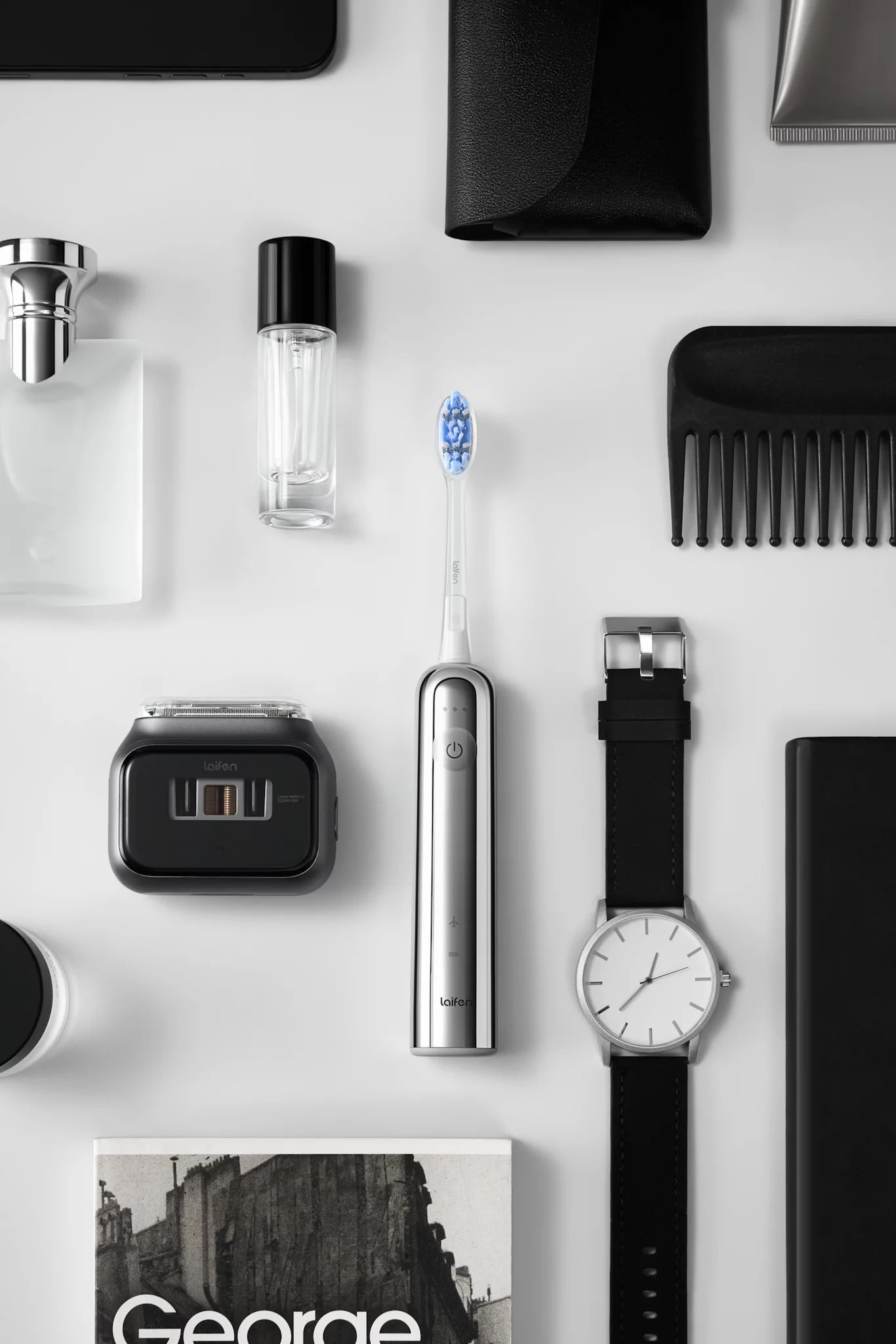 Laifen Wave Pro Electric Toothbrush - Polished Stainless Steel