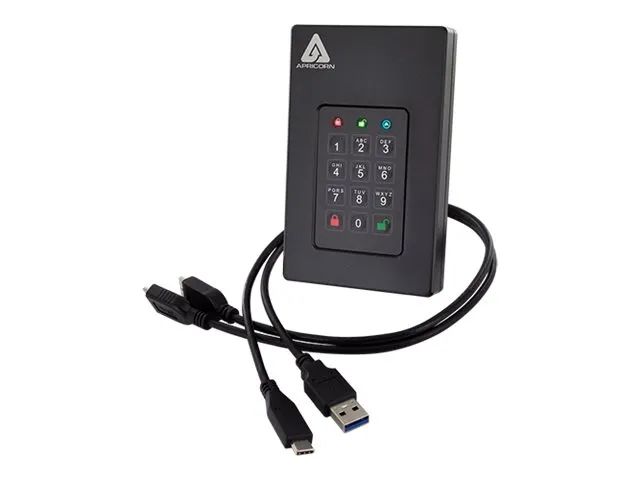 Apricorn Aegis Fortress L3 - Festplatte - verschlüsselt - 2 TB - extern (tragbar)