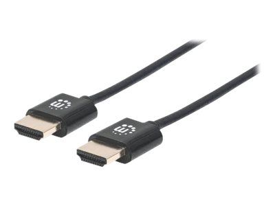 Manhattan HDMI Cable with Ethernet (Ultra Thin), 4K@60Hz (Premium High Speed)