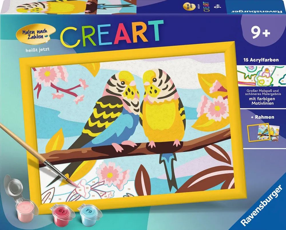 Ravensburger CreArt - Bunte Wellensittiche