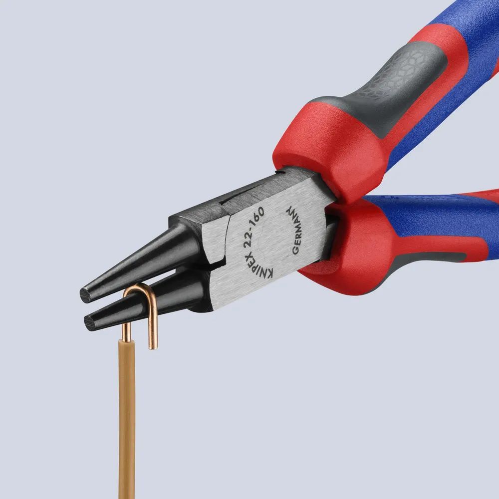 KNIPEX Rundzange mit Comfort-Griffen schwarz atramentiert 160 mm