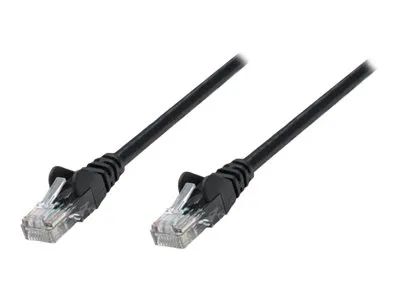 IC Intracom Intellinet Network Patch Cable, Cat5e, 5m, Black, CCA, U/UTP, PVC, RJ45, Gold Plated Contacts, Snagless, Booted, Lifetime Warranty, Polybag - Patch-Kabel - RJ-45 (M)