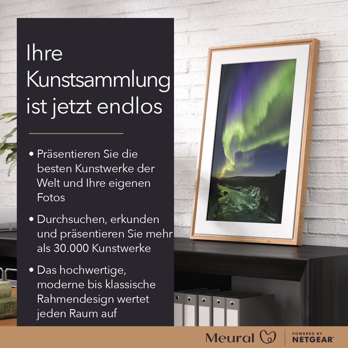 Netgear Meural Canvas II MC327 - Digitaler Bilderrahmen - 2 GB RAM - 8 GB - 68.6 cm (27")