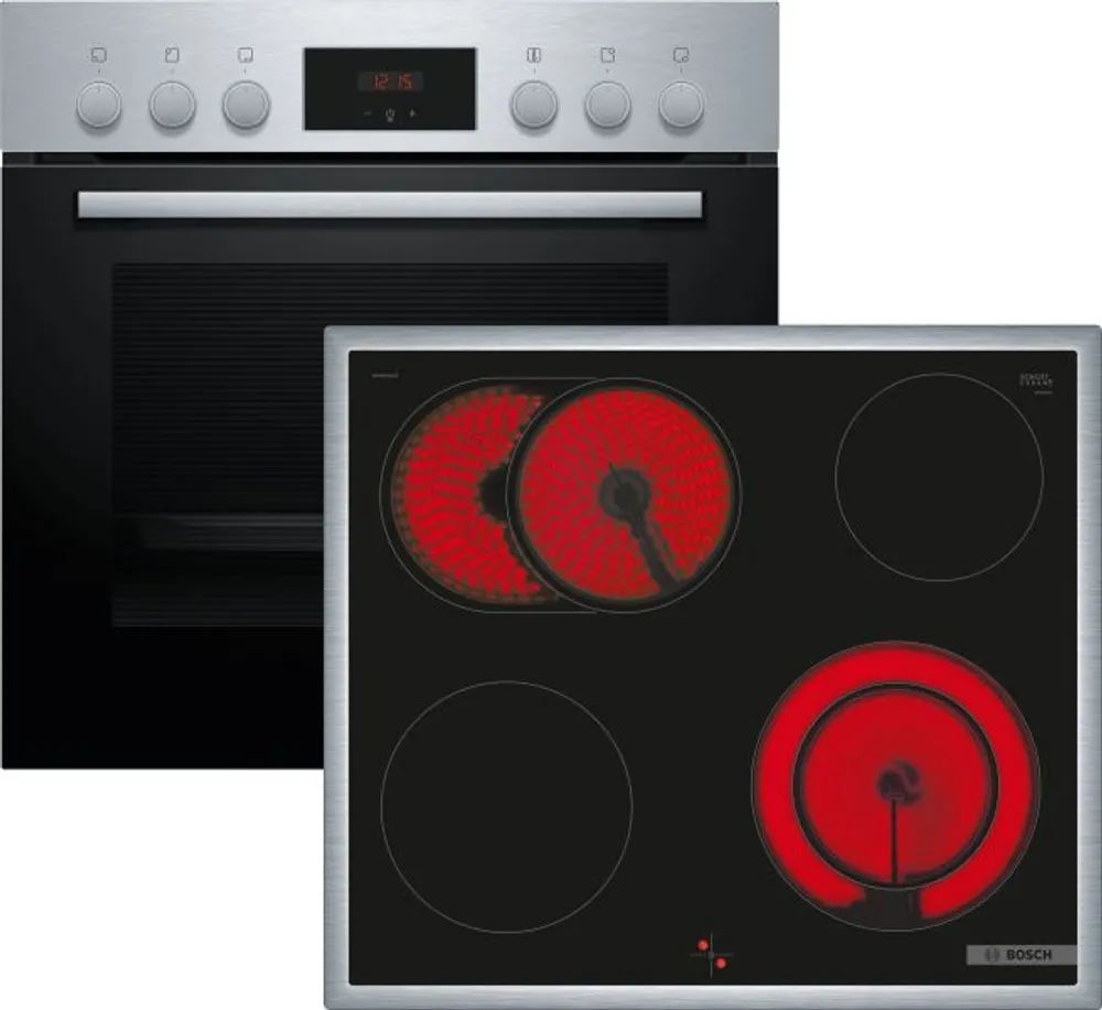 BOSCH BSHG E-Herd Set: HEF133BS1 + NKN645GA2E edelstahl