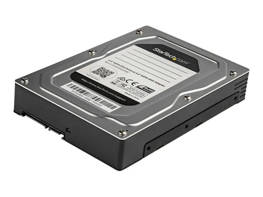 StarTech.com 2,5" auf 3,5" Festplatten Adapter - für SATA und SAS SSDs/ HDDs - 2,5 Zoll Festplattenadapter - Speichergehäuse - 2.5" (6.4 cm)