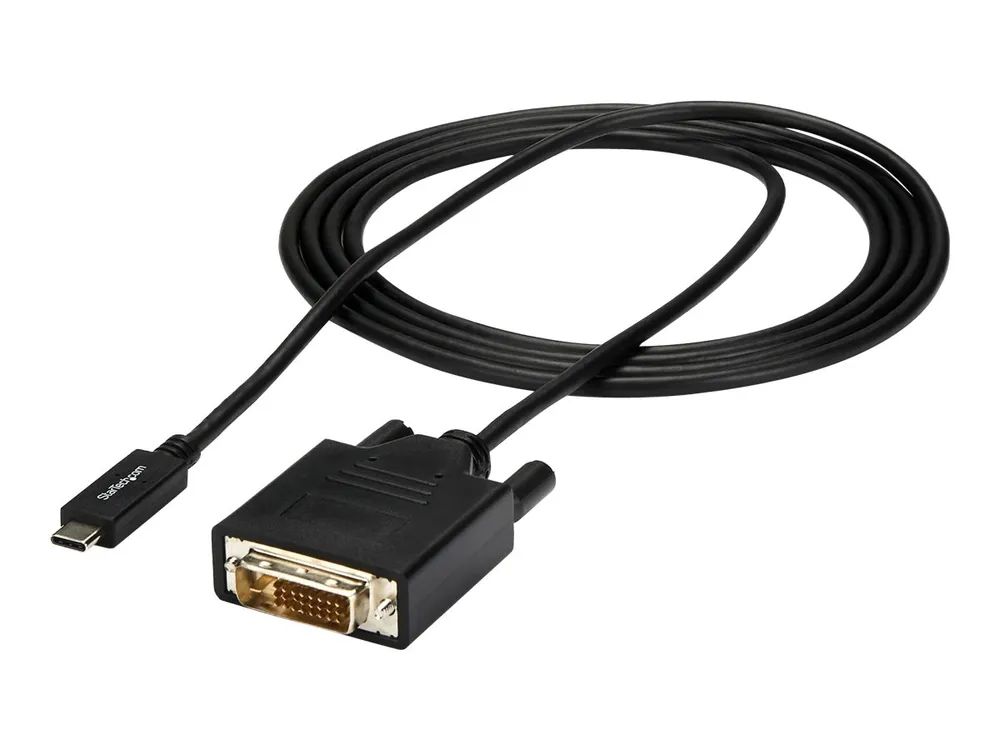 StarTech.com USB-C to DVI Cable - 6 ft / 2m - 1080p - 1920x1200 - USB-C DVI Monitor Cable - USB C Cable - Computer Monitor Cable (CDP2DVIMM2MB)