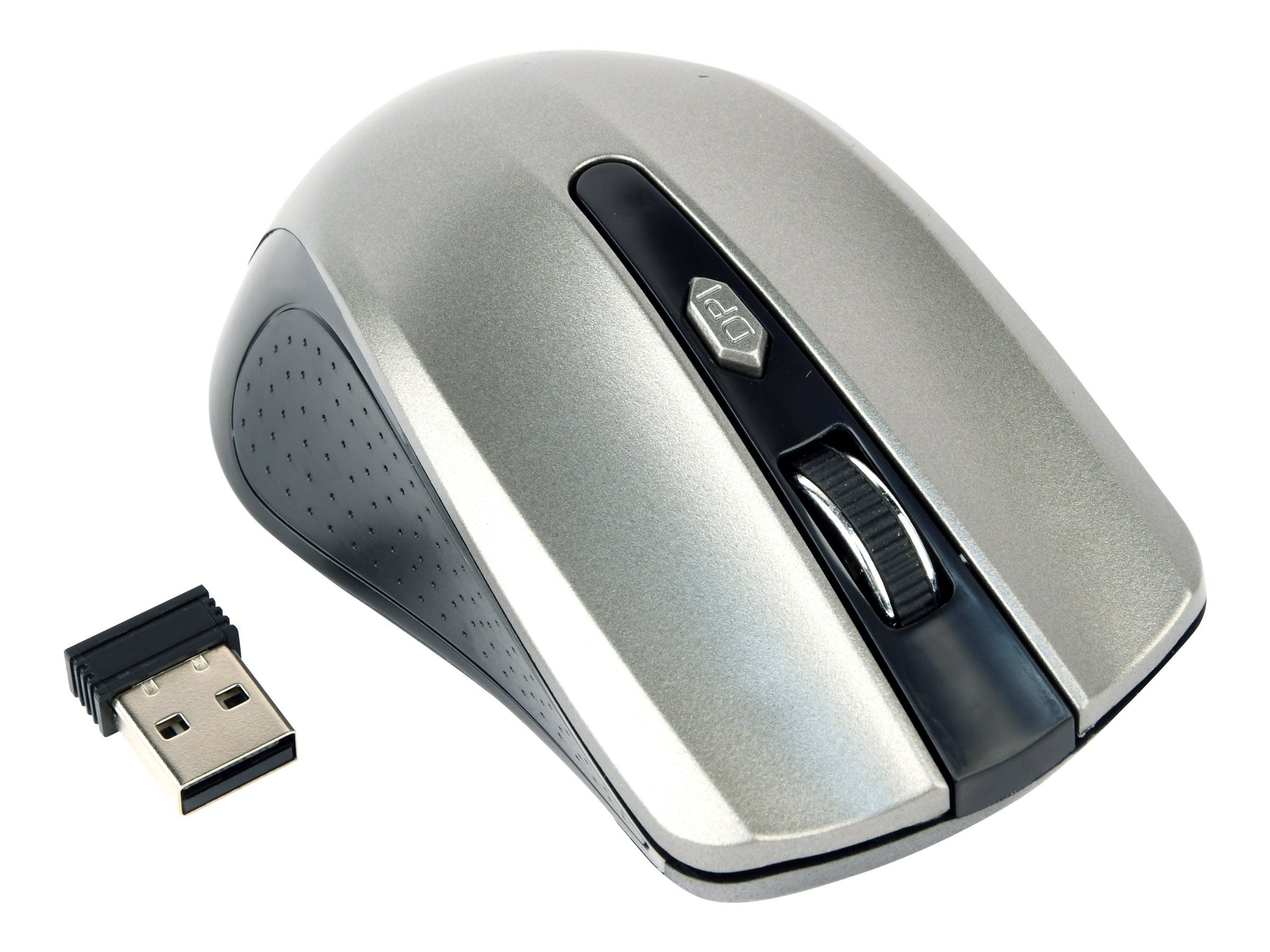 Gembird MUSW-4B-04-BG - Maus - optisch - 4 Tasten - kabellos - 2.4 GHz - kabelloser Empfänger (USB)