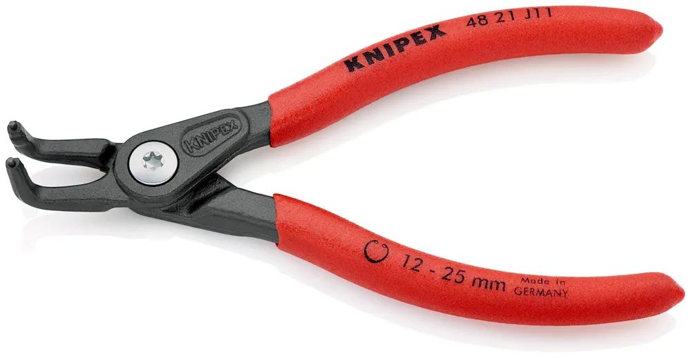 KNIPEX Präzisions-Sicherungsringzange für Innenringe in Bohrungen mit rutschhemmendem Kunststoff überzogen grau atramentiert 130 mm