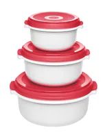 EMSA 518999 MICRO FAMILY STARTER-SET MIKROWELLENGESCHIRR - Rot - Weiß - Kunststoff - Deutschland - 135 mm - 245 mm - 310 mm