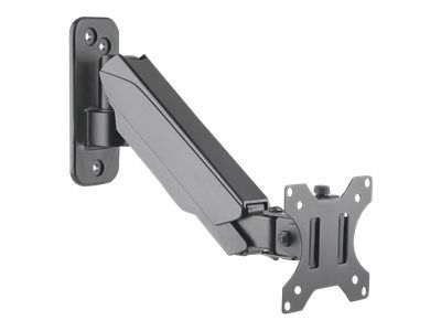 Manhattan TV & Monitor Mount, Wall, Spring Arm, 1 screen, Screen Sizes: 17-32", Black, VESA 75x75 to 100x100mm, Max 8kg, Height Adjustable Swivel Arm (2 pivots)