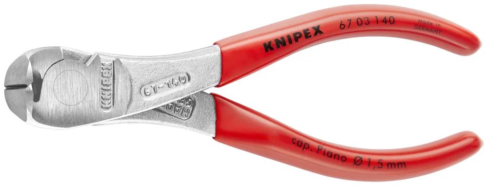 KNIPEX Kraft-Vornschneider mit Kunststoff überzogen verchromt 145 mm