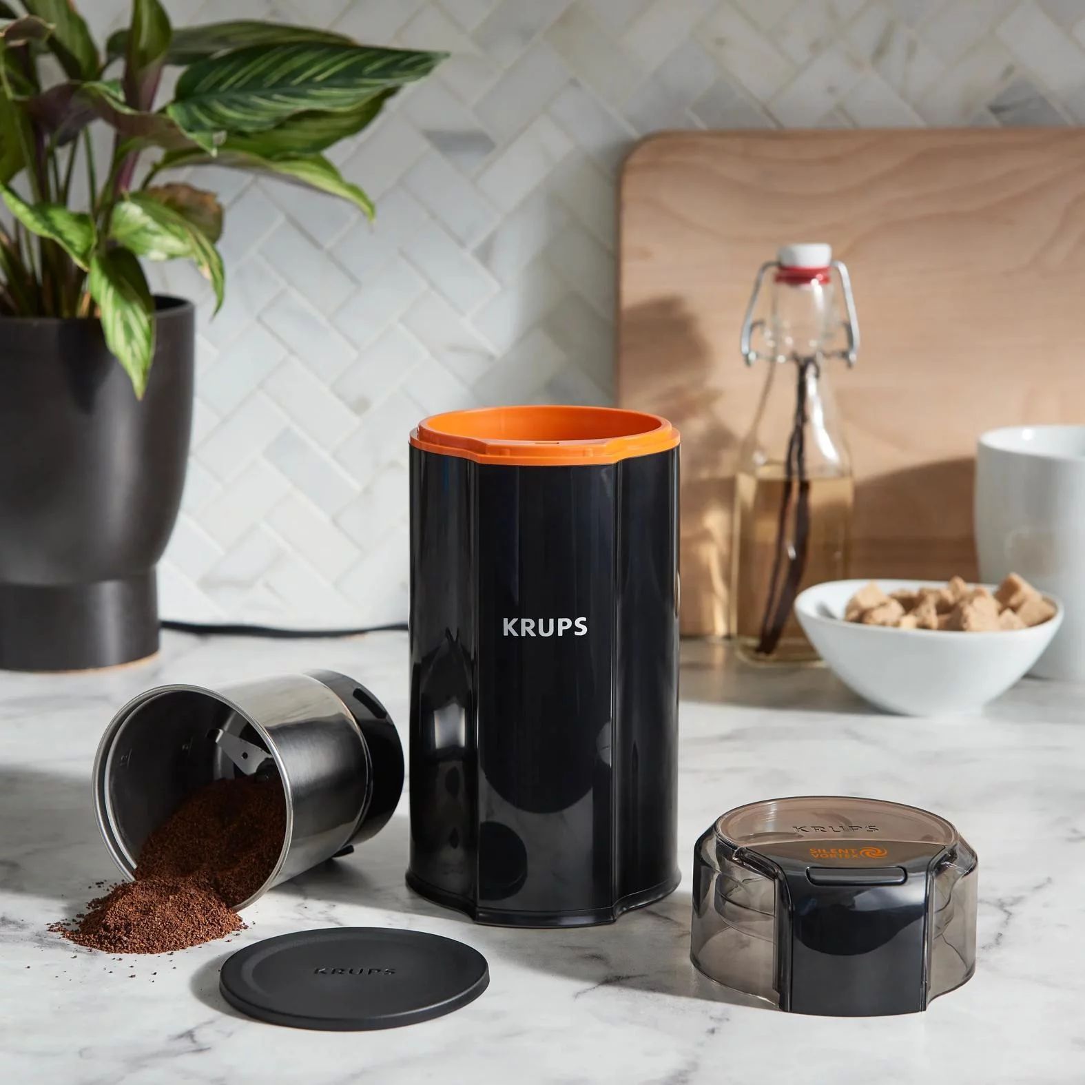 KRUPS GX3328 Kaffeemühle Silent Vortex (90g) - schwarz