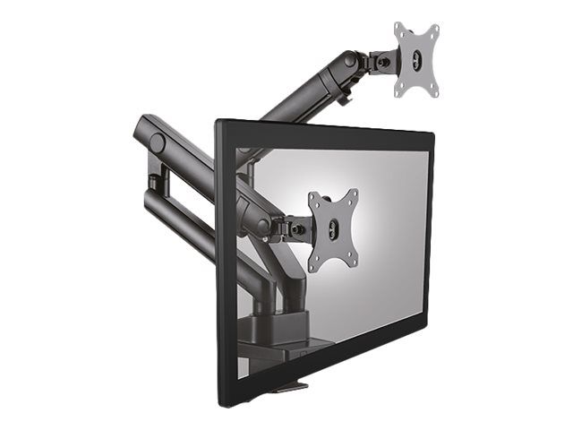 ICY BOX IB-MS314-T - Befestigungskit - einstellbarer Doppelarm - für 2 Monitore - Kunststoff, Stahl, Aluminiumlegierung - Schwarz - Bildschirmgröße: bis zu 81,3 cm (bis zu 32 Zoll)
