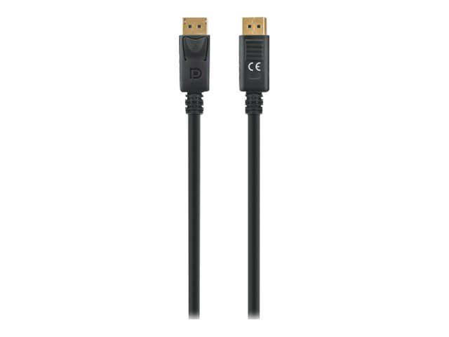 Manhattan DisplayPort 1.4 Cable, 8K@60hz, 3m, PVC Cable, Male to Male, With Latches, Fully Shielded, Black, Lifetime Warranty, Polybag - DisplayPort-Kabel - DisplayPort (M)