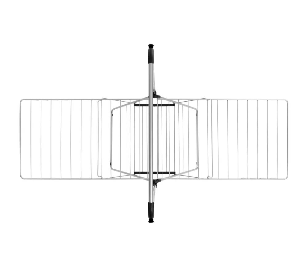 Brabantia HangOn-Wäscheständer, 25 Meter mit Stang - Metallic Grey