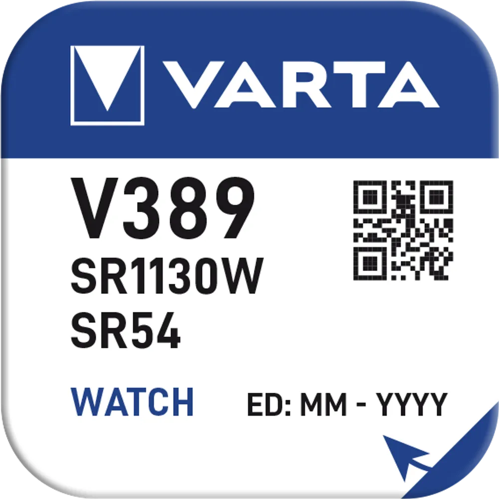 VARTA SILVER Coin V389/SR54 Napfblister 1