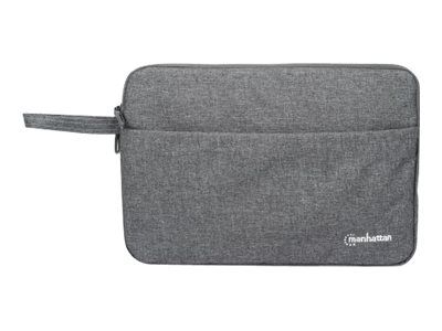 Manhattan Seattle Laptop Sleeve 14.5", Grey, Padded, Extra Soft Internal Cushioning, Main Compartment with double zips, Zippered Front Pocket, Carry Loop, Water Resistant and Durable, Notebook Slipcase, Three Year Warranty - Notebook-Hülle - 36.8 cm 
