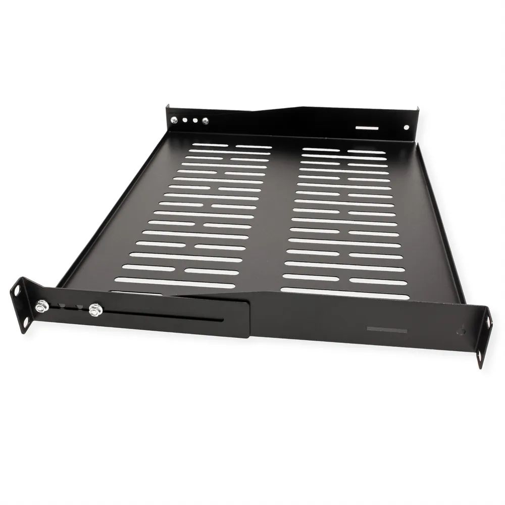 VALUE 19-Zoll-Geräteträger 1 HE, T: 350mm, max. 25 kg, U-Form, schwarz