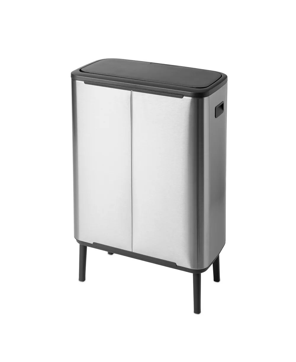 Brabantia Bo Touch Bin Hi, 2 x 30L - Matt Steel Fingerprint Proof
