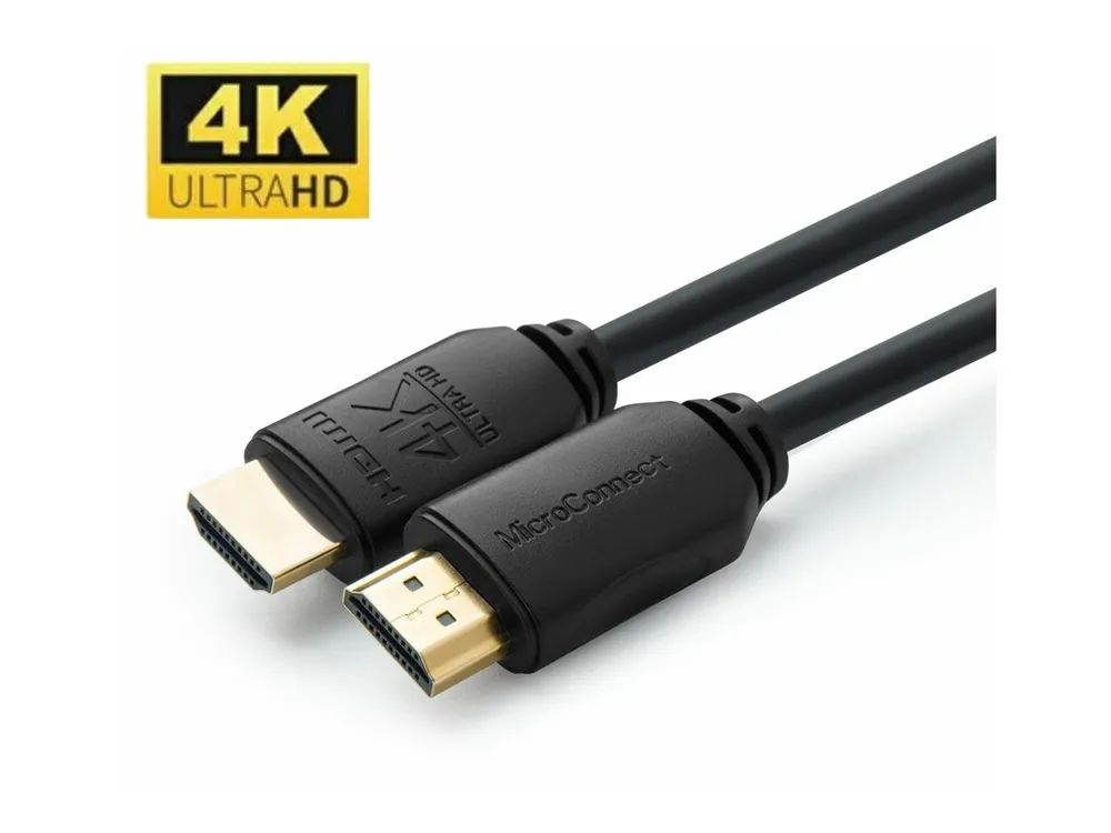 MicroConnect Highspeed - HDMI-Kabel mit Ethernet - HDMI männlich zu HDMI männlich - 10 m - Dreifachisolierung - Schwarz - Innen, Dolby DTS-HD Master Audio-Unterstützung, Dolby TrueHD-Unterstützung, unterstützt 4K 60 Hz (4096 x 2160)