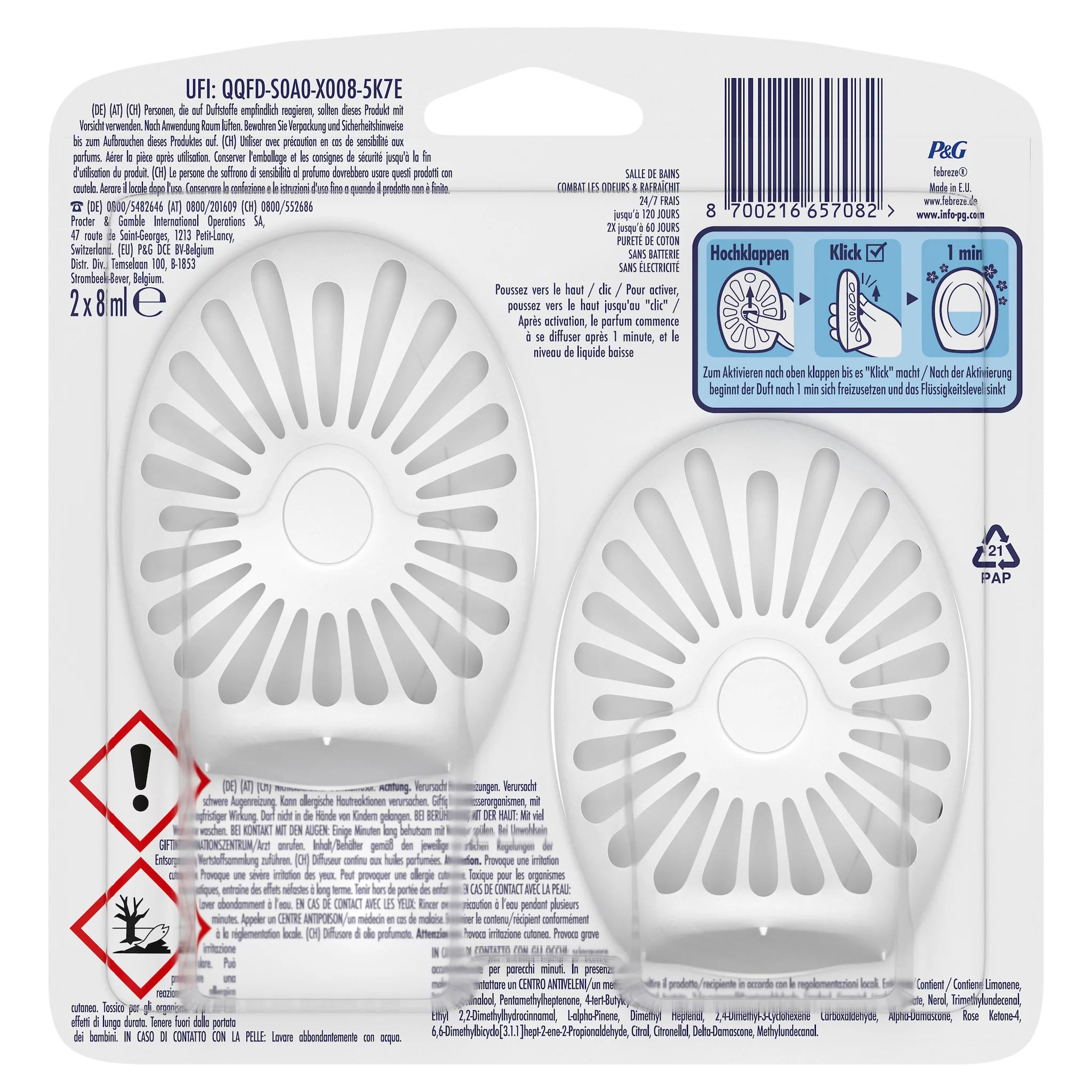 Febreze Bad Lufterfrischer Reine Frische Duo