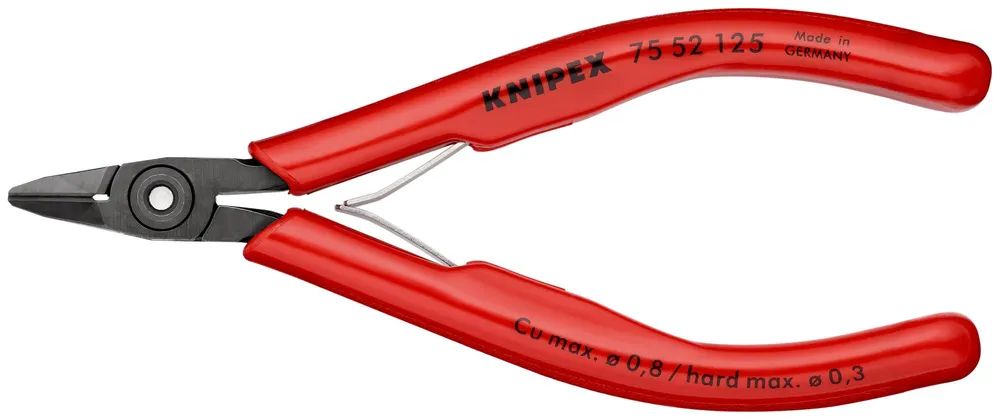 KNIPEX Elektronik-Seitenschneider mit Kunststoff-Hüllen brüniert 125 mm