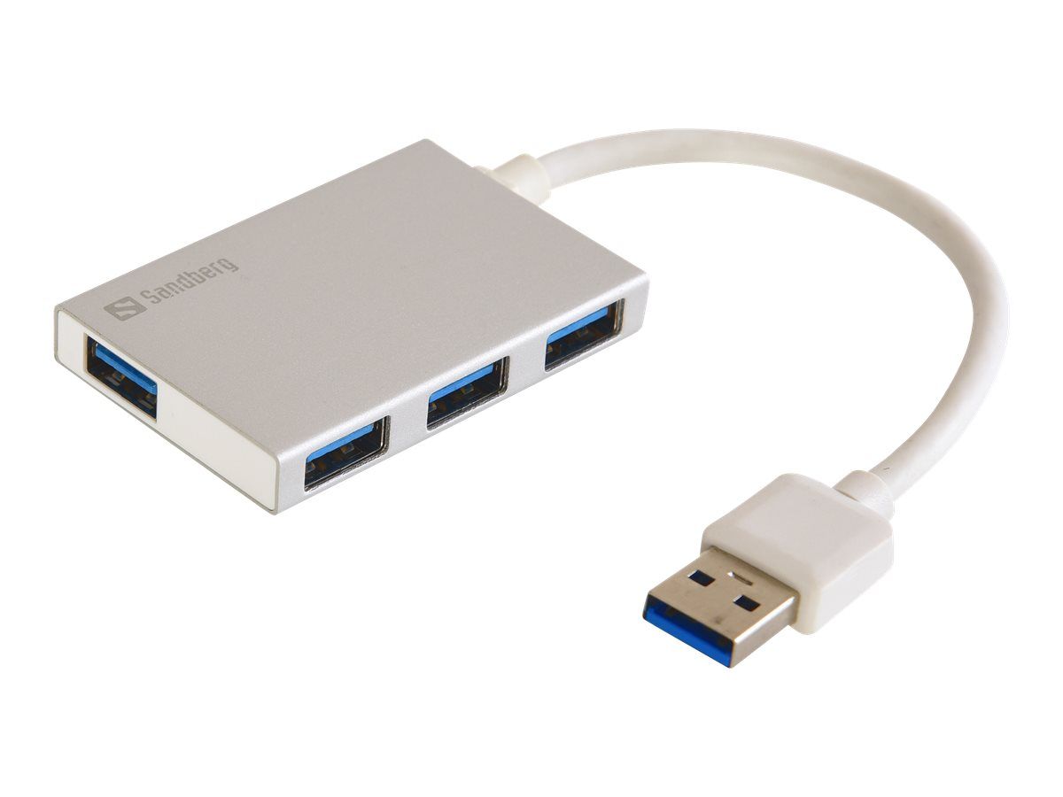 SANDBERG USB 3.0 Pocket Hub - Hub - 4 x SuperSpeed USB 3.0