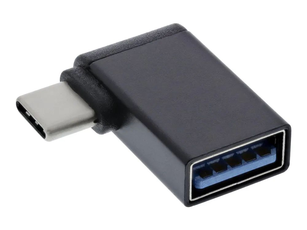 InLine USB 3.2 Gen.2 Adapter - USB-C Stecker an A Buchse 90° gewinkelt OTG