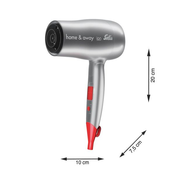 SOLIS Reisehaarfön 1800W 3Temp-/2Gebl. Ion 1.8m Baby/Care si/rt