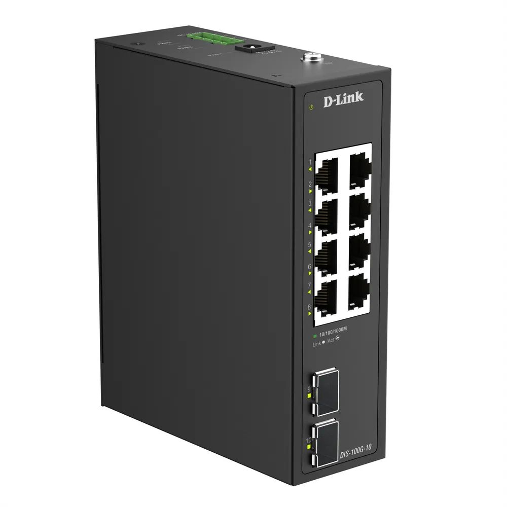 D-Link DIS 100G-10 - Switch - unmanaged - 8 x