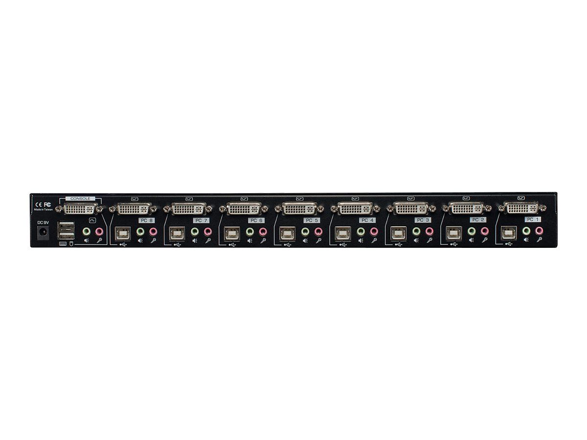 Lindy KVM Switch Pro USB 2.0 Audio DVI-I - KVM-/Audio-/USB-Switch