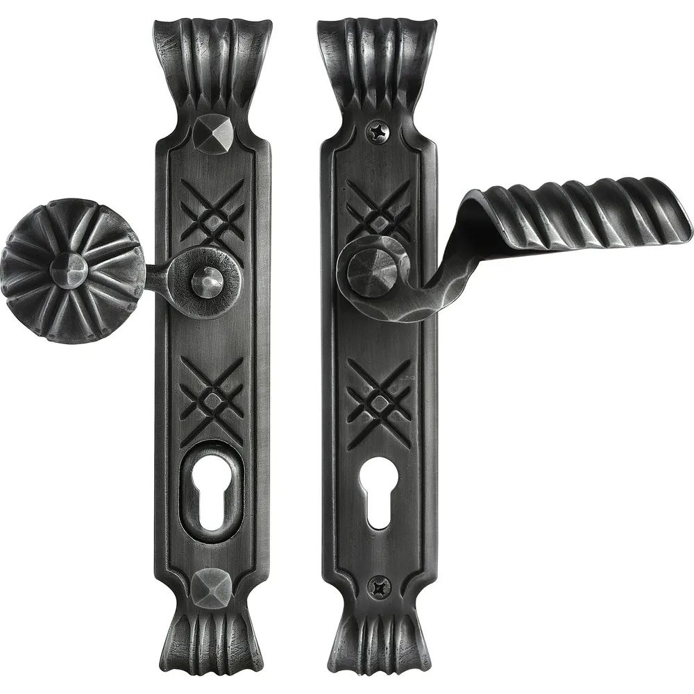 Schösswender Sicherheits-Wechselgarnitur ALPINA PZ92, rechts, TS-70, schwarz passiviert