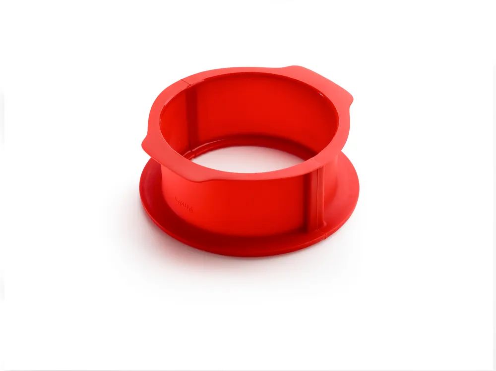 Lékué Charlotte Springform mit Teller, 18 cm - Red