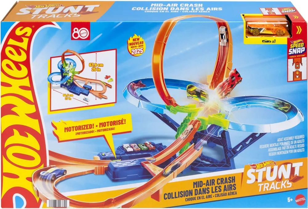 Mattel GmbH HW Stunttrack Unendliche Crash-Aktion