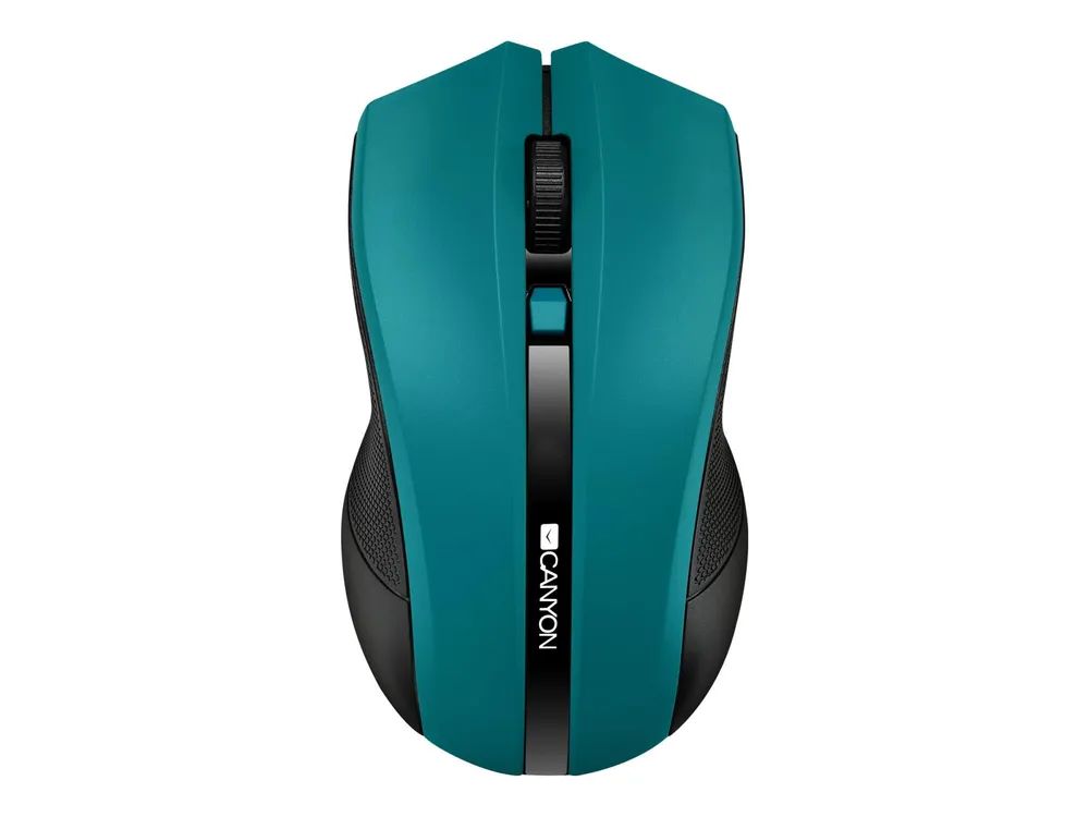 Canyon CNE-CMSW05G - Maus - rechts- und linkshändig - optisch - 4 Tasten - kabellos - 2.4 GHz - kabelloser Empfänger (USB)