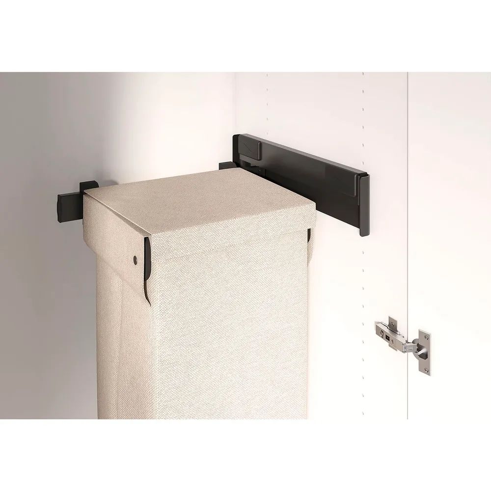 Kesseböhmer CONERO Wäscheauszug Basic schwarz mit Wäschesack graubeige
