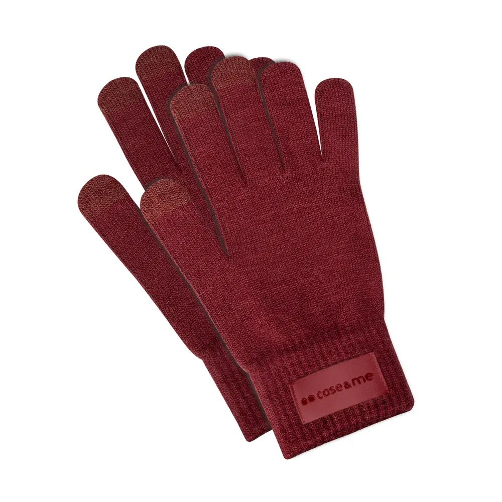 CASE&ME Touchscreen-Winterhandschuhe, rot