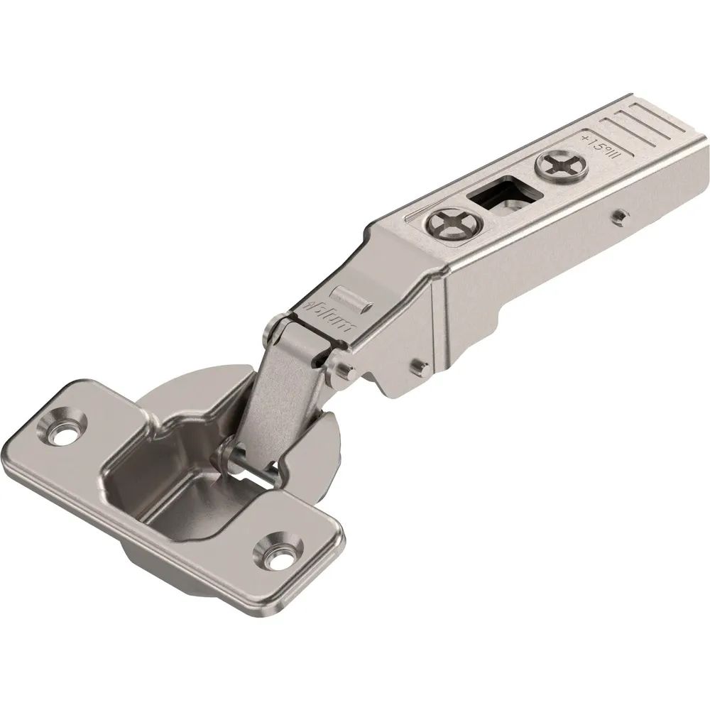 BLUM CLIP top Winkelscharnier 15° III, max. aufschlagend ohne Feder, Schrauben