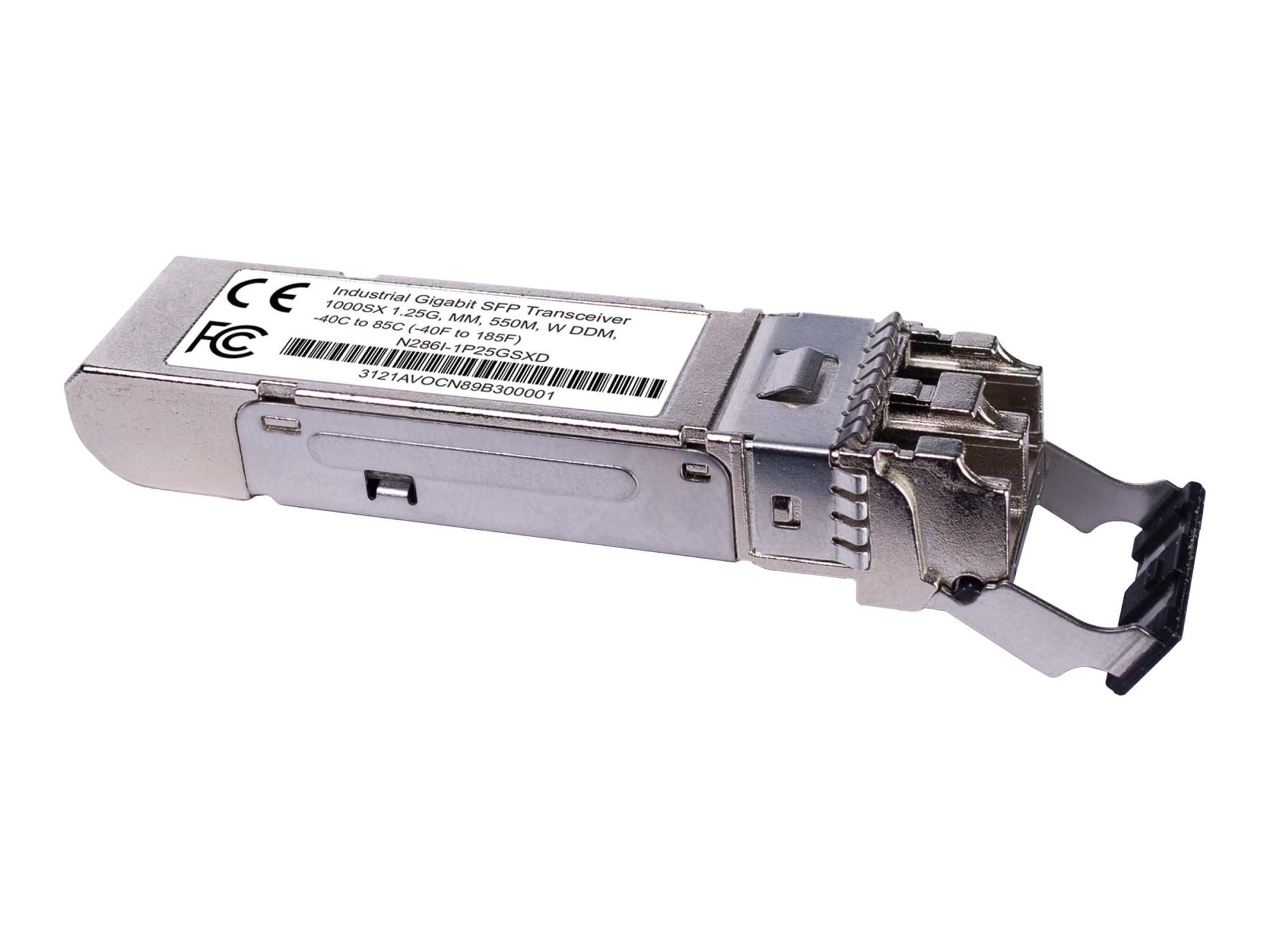 Eaton Tripp Lite Series Industrial Gigabit SFP Transceiver - 1000Base-SX, Multimode, LC Duplex, DDM, -40° to 85°C, 550 m (1,804 ft.)