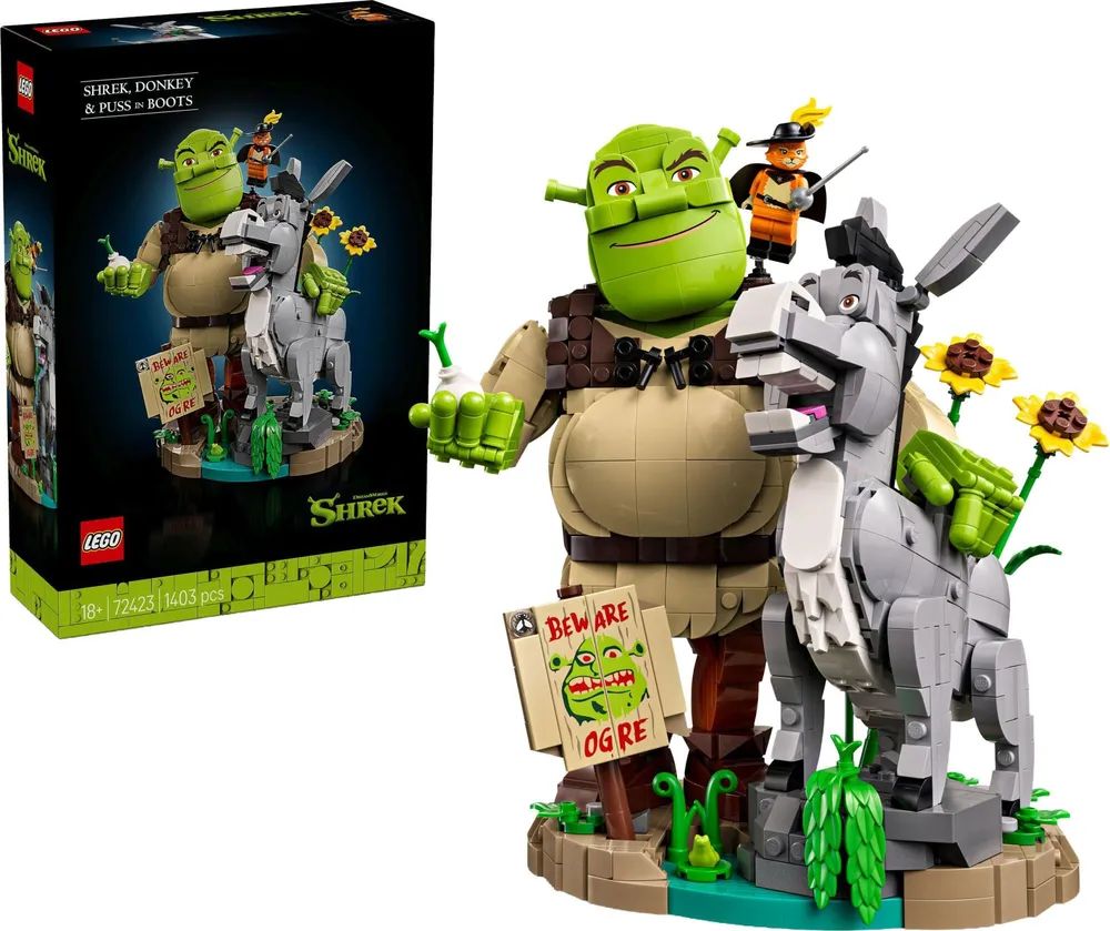 LEGO ICONS 72423 Shrek Donkey and Puss in Boots