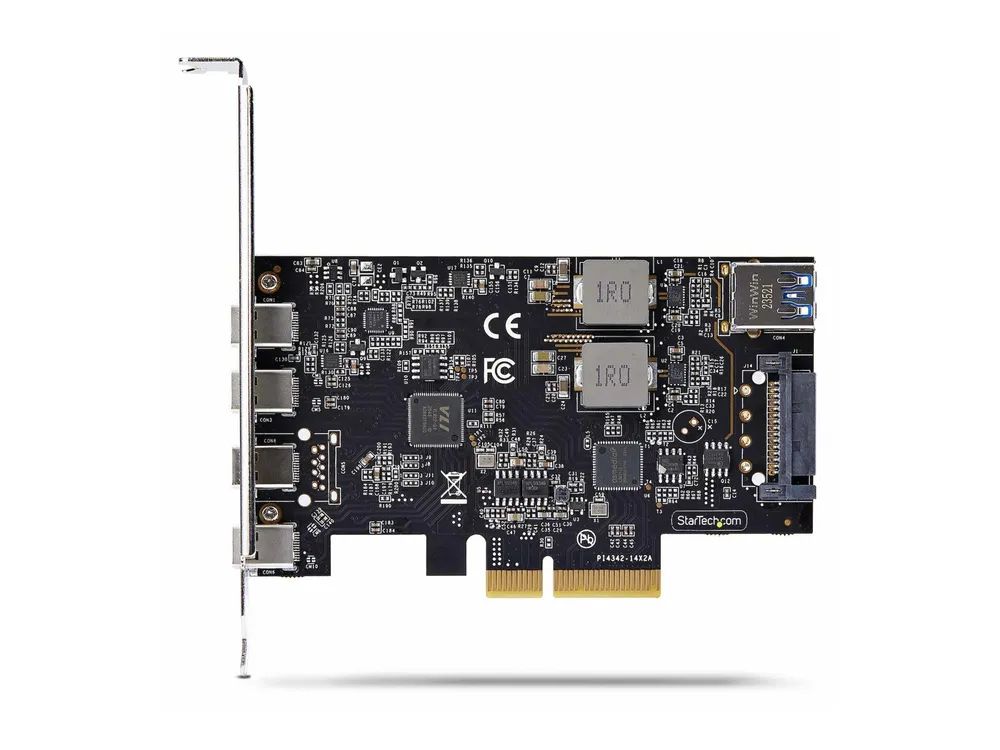 StarTech.com 5-Port USB PCIe Card, USB 3.2 10Gbps, PCI Express Card with 4x USB-C Ports, 1x USB-A Internal Port, USB PCIe Controller Card, Windows/macOS/Linux