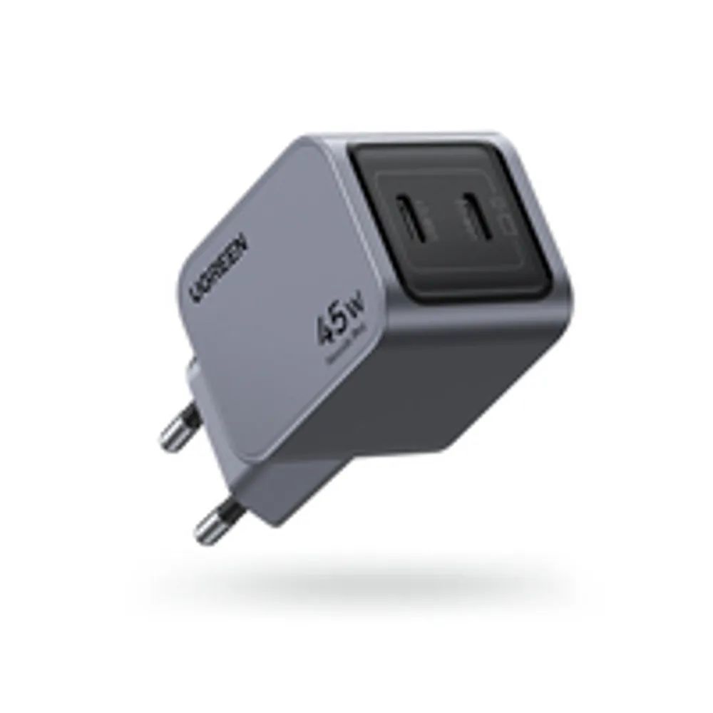 Ugreen Nexode Pro 45W Dual USB-C GaN Fast Charger EU gray