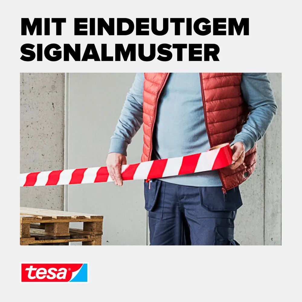 Tesa Signal - Sicherheitsband - 80 mm x 100 m