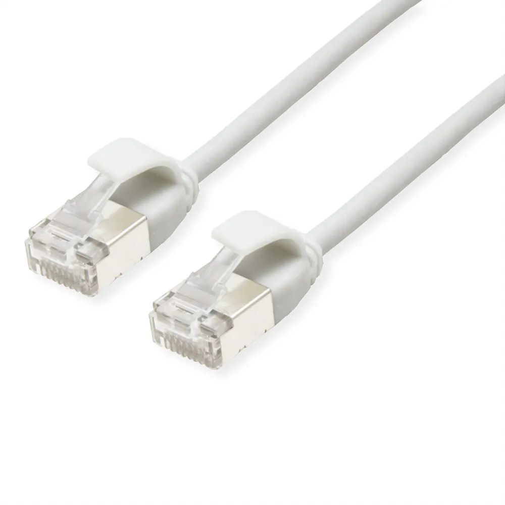 ROLINE U/FTP DataCenter Patchkabel Cat.6A (Class EA), LSOH, slim, weiß, 1,5 m