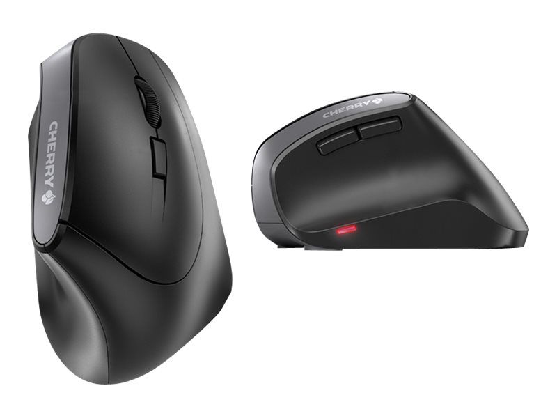 Cherry MW 4500 - Vertikale Maus - ergonomisch - Für Rechtshänder - optisch - 6 Tasten - kabellos - 2